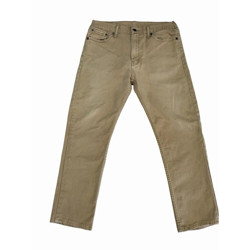 Levi's 501 Jeans Mens 33x30 Tan/Khaki Denim Original Fit Straight Leg